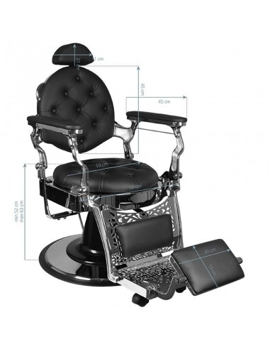 GABBIANO BARBER CHAIR GIULIO SILVER BLACK
