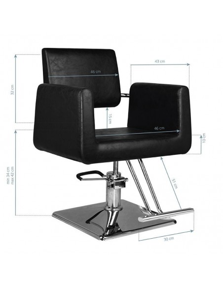 HAIR SYSTEM HAIRDRESSING CHAIR SM313 BLACK