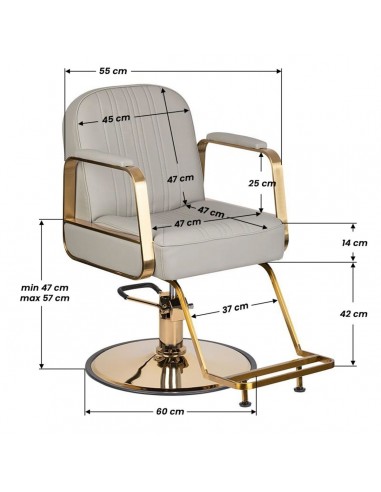 GABBIANO HAIRDRESSING CHAIR ACRI GOLD BEIGE