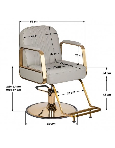 GABBIANO HAIRDRESSING CHAIR ACRI GOLD BEIGE