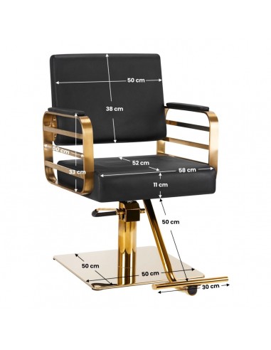 GABBIANO AVILA GOLD BLACK HAIRDRESSING CHAIR
