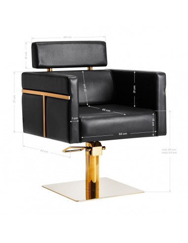 GABBIANO TOLEDO GOLD BLACK HAIRDRESSING CHAIR