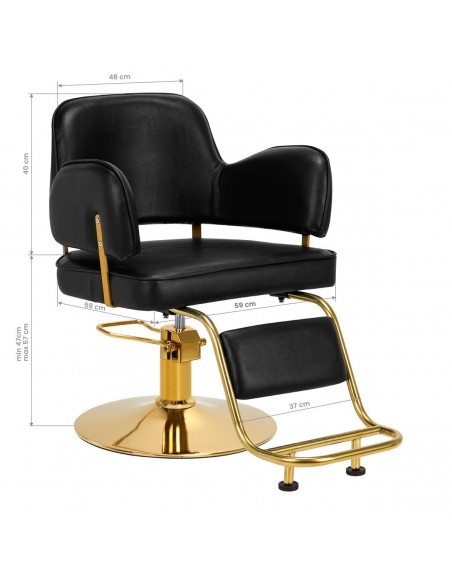 HAIR SYSTEM LINZ HAIRDRESSER CHAIR GOLD BLACK
