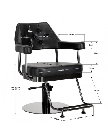GABBIANO HAIRDRESSING CHAIR GRANADA BLACK