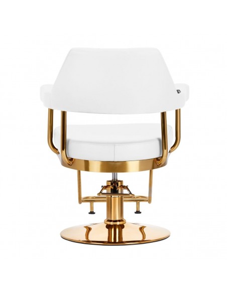 GABBIANO HAIRDRESSING CHAIR GRANADA GOLD WHITE