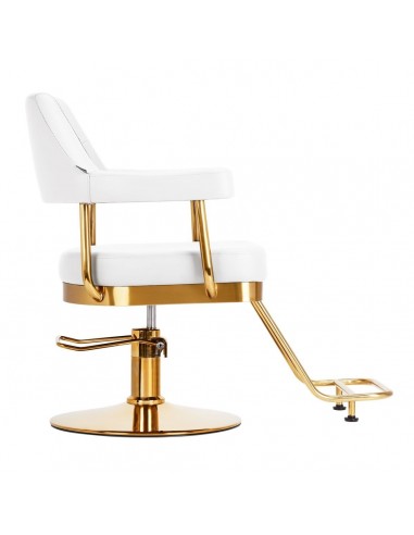 GABBIANO HAIRDRESSING CHAIR GRANADA GOLD WHITE