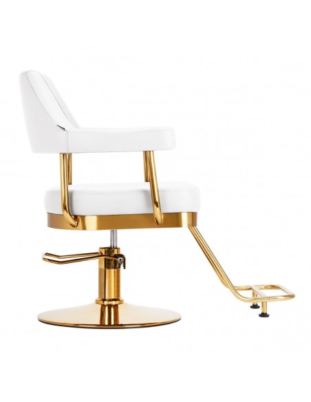 GABBIANO HAIRDRESSING CHAIR GRANADA GOLD WHITE