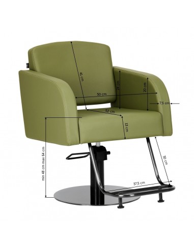 GABBIANO HAIRDRESSING CHAIR TURIN, BLACK AND GREEN