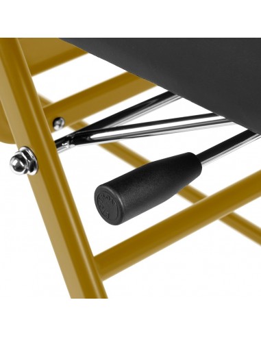 COSMETIC CHAIR WITH GOLD AND BLACK VOUVETTES 557G