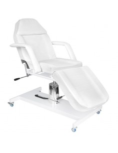 HYDRAULIC COSMETIC BEDS BASIC 210 WHITE ON WHEELS