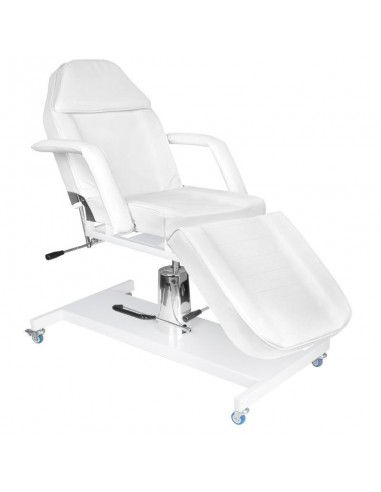 HYDRAULIC COSMETIC BEDS BASIC 210 WHITE ON WHEELS