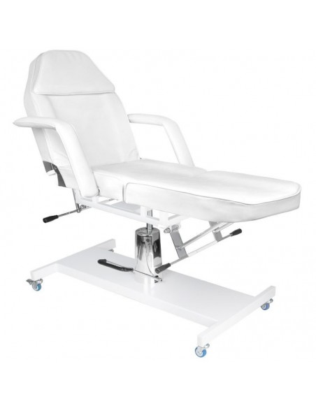 HYDRAULIC COSMETIC BEDS BASIC 210 WHITE ON WHEELS