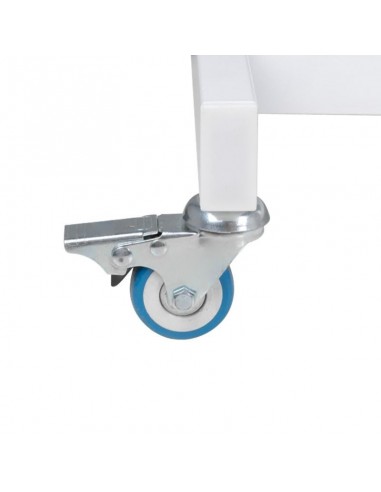 HYDRAULIC COSMETIC BEDS BASIC 210 WHITE ON WHEELS