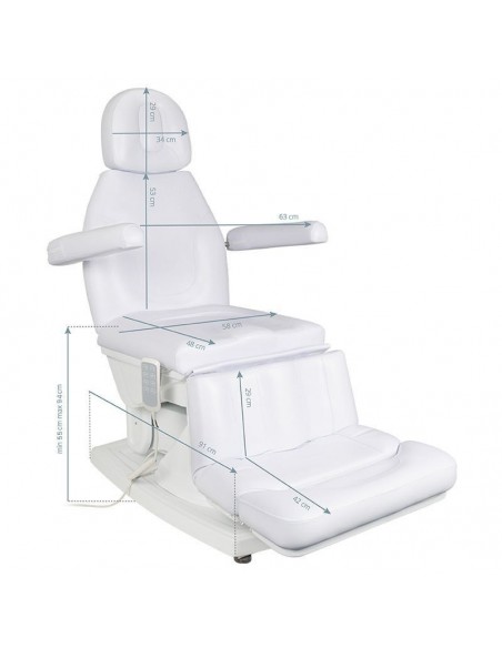 ELECTRIC PODIATRY COSMETIC BED KATE 4 MOTORS WHITE
