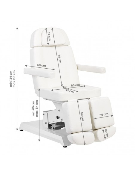 EXPERT PODO W-12C COSMETIC BED 3 MOTORS WHITE