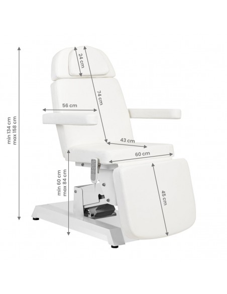 EXPERT W-12 COSMETIC BED, 4 MOTORS WHITE