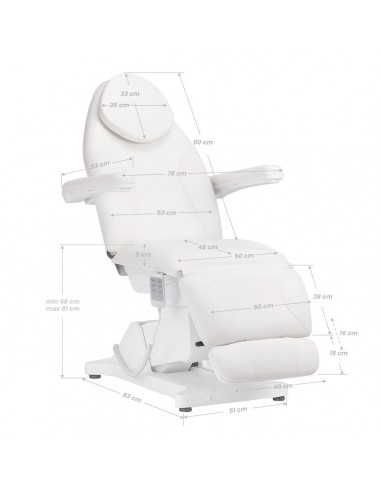 ELECTRIC BEAUTY BED SILLON BASIC 3 MOTORS WHITE