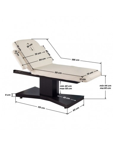 SPA BEAUTY LOUNGER AZZURRO 805 1 MOTOR HEATED VENGE/LATTE