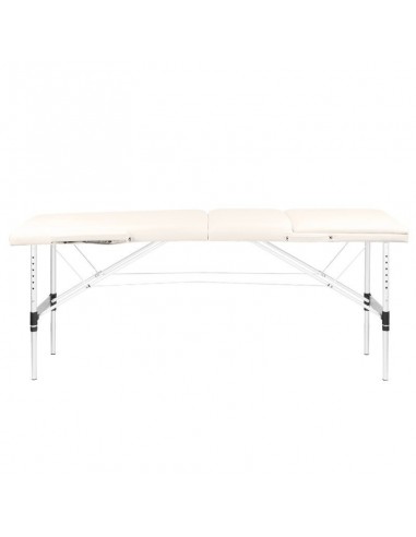 ALUMINIUM COMFORT FOLDING MASSAGE TABLE ACTIV FIZJO 3 SEGMENT CREAM