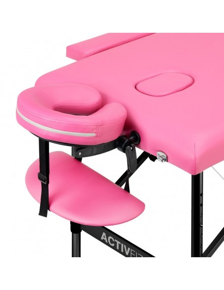 ALUMINIUM COMFORT FOLDING MASSAGE 2 SEGMENTS PINK BLACK
