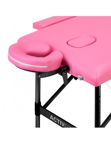 ALUMINIUM COMFORT FOLDING MASSAGE 2 SEGMENTS PINK BLACK