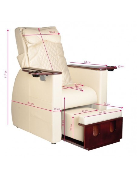SPA CHAIR FOR PEDICURE WITH BACK MASSAGE AZZURRO 101 BEIGE
