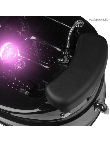 SPA PEDICURE CHAIR BLACK WITH MASSAGE AND PUMP AS-122