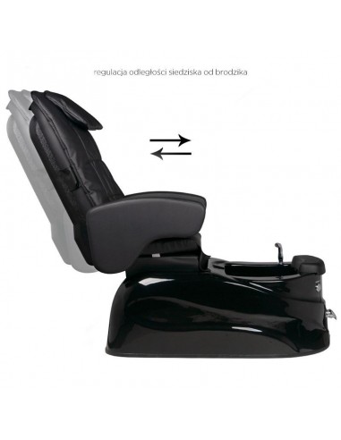 SPA PEDICURE CHAIR BLACK WITH MASSAGE AND PUMP AS-122