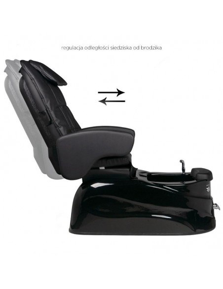 SPA PEDICURE CHAIR BLACK WITH MASSAGE AND PUMP AS-122