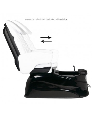 SPA PEDICURE CHAIR WITH MASSAGE AND PUMP AS-122 WHITE NAD BLACK