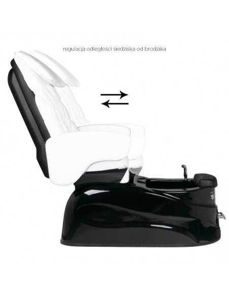 SPA PEDICURE CHAIR WITH MASSAGE AND PUMP AS-122 WHITE NAD BLACK