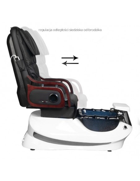 SPA PEDICURE CHAIR WITH MASSAGE AND PUMP AS-261 BLACK AND WHITE