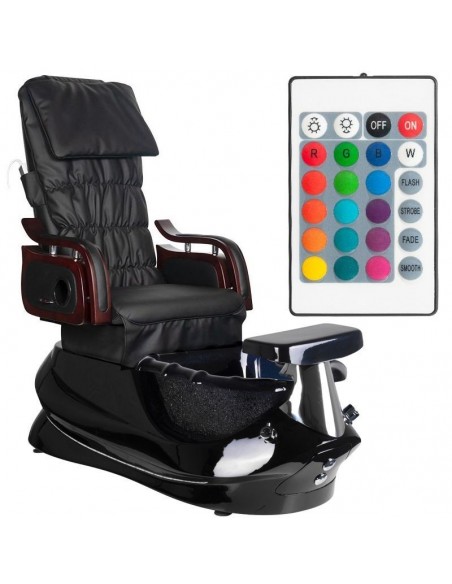 SPA PEDICURE CHAIR WITH MASSAGE AND PUMP AS-261 BLACK