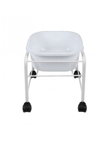 PEDICURE TRAY WITH WHEELS SIMPLE WHITE
