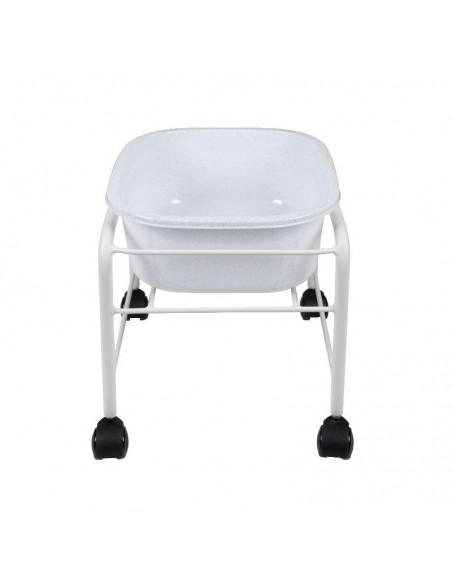 PEDICURE TRAY WITH WHEELS SIMPLE WHITE
