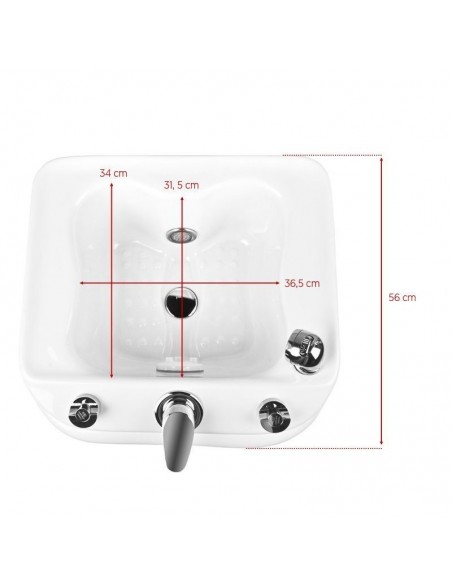 SHOWER TRAY FOR PEDICURE WITH HYDROMASSAGE AZZURRO A203
