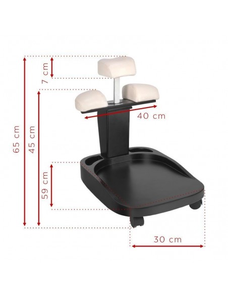 TRAY WITH MASSAGER AND TROLLEY AZZURRO