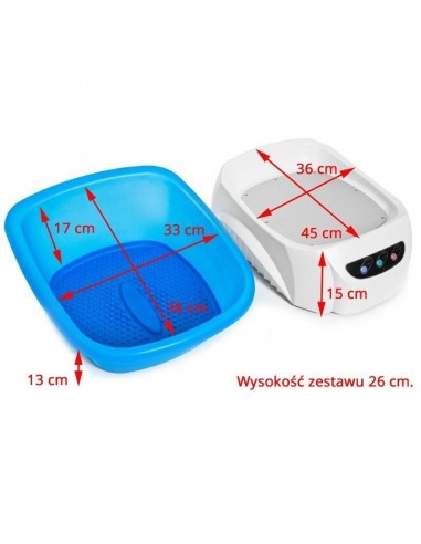 TRAY WITH MASSAGER AND TROLLEY AZZURRO