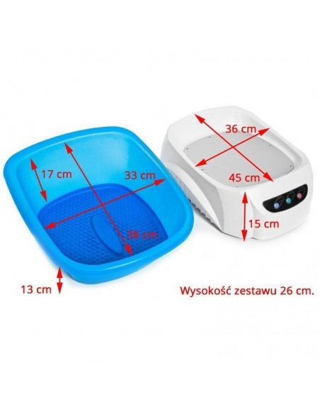TRAY WITH MASSAGER AND TROLLEY AZZURRO