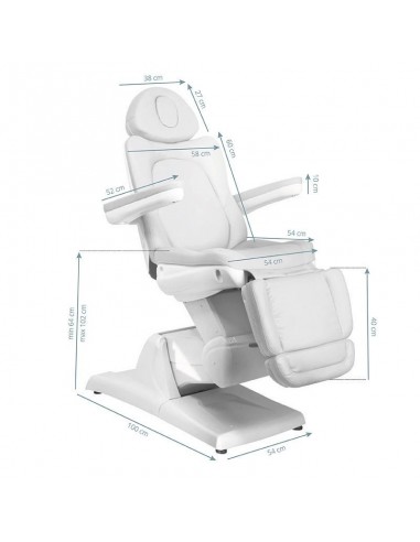 COSMETIC CHAIR ELECTRIC AZZURRO 870 WHITE
