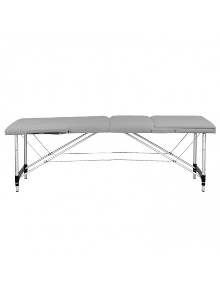 3-section aluminum comfort folding massage table, gray