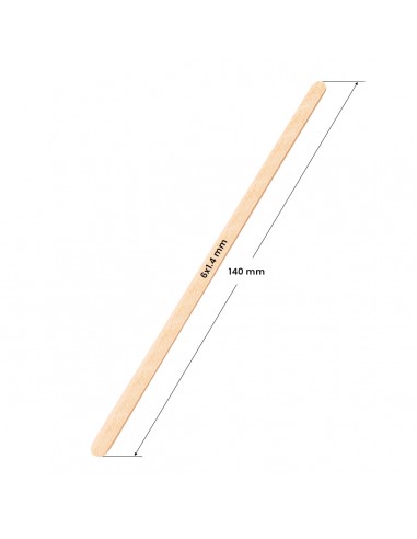 Wooden spatula, small 140x6x1.4mm - 150 pieces