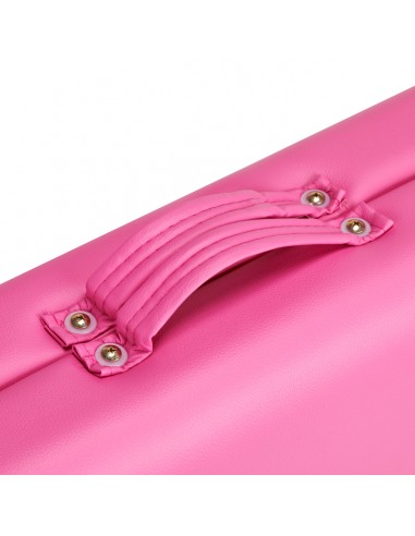 Folding massage table aluminum Activ Fizjo comfort 2 segment pink black aluminum