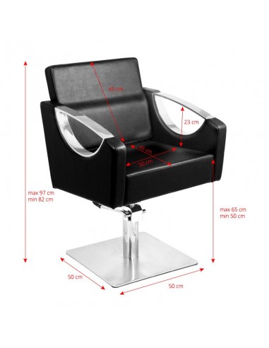 Gabbiano black talin barber chair