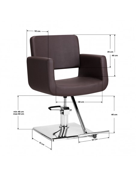 Gabbiano Helsinki brown hairdressing chair