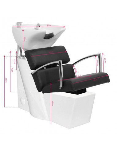 Gabbiano hairdresser wash unit Brussels black