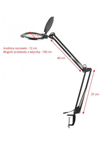Moonlight 8012/5 "white LED magnifier lamp for table top