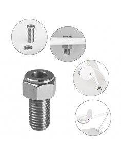 Inox tube magnifier lamp holder