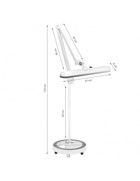 Elegant LED workshop lamp 801-tl with a reg. white light intensity and color