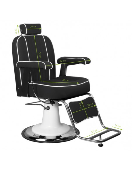Gabbiano amadeo black barber chair